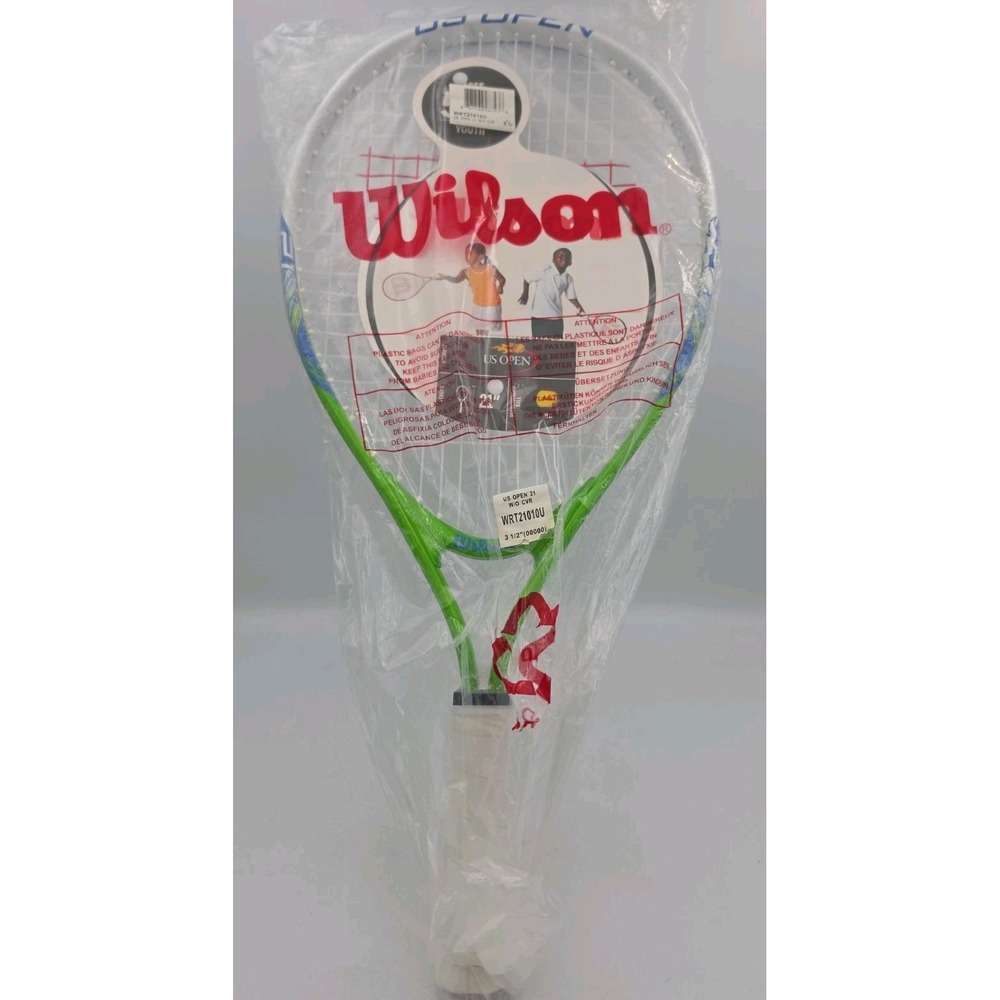 Wilson Junior US Open Tennis Racket 21 Inch Green Blue 3 1/2 Grip WRT21010U